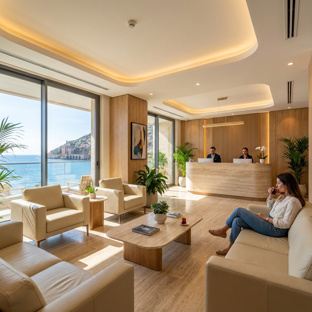 Doctor greeting an international patient at a private clinic