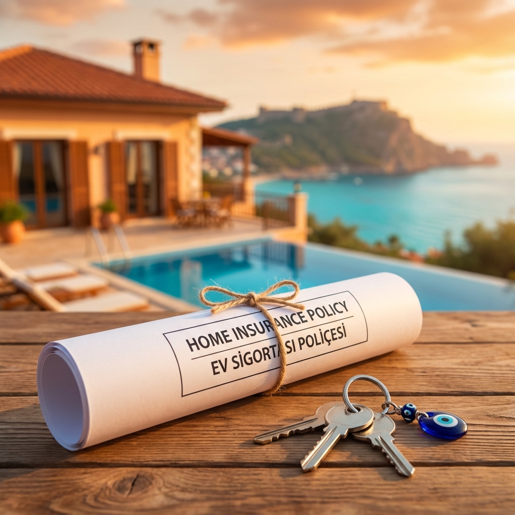 Insurance documents on a desk with a pen